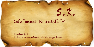 Sámuel Kristóf névjegykártya